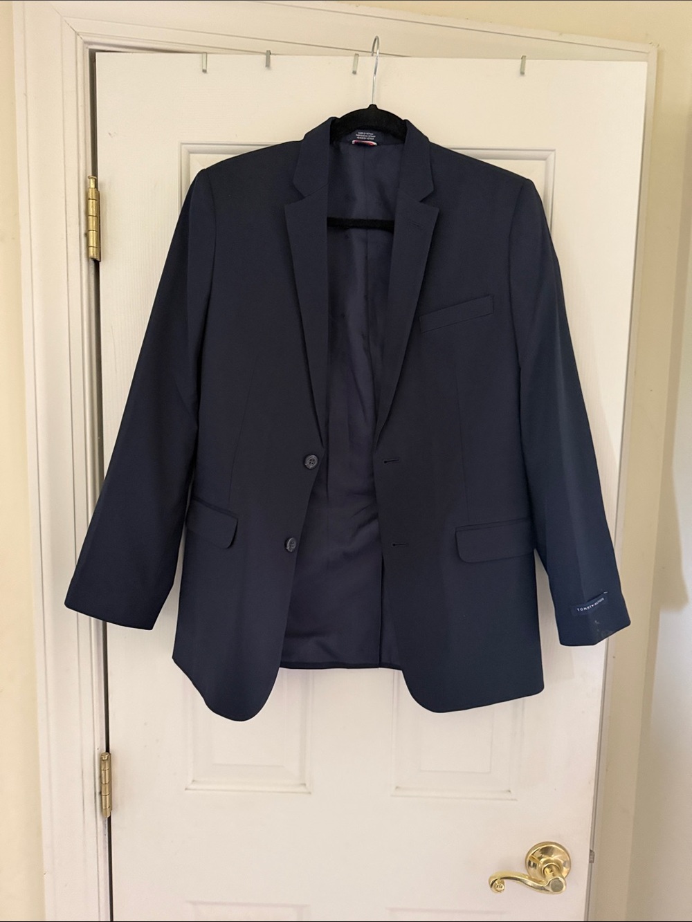 Tommy Hilfiger boys Navy Two-Button Suit Jacket